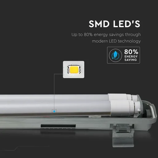 LED-Leuchtstofflampe 60cm - 20W - 6400K - 1700 Lumen - IP65