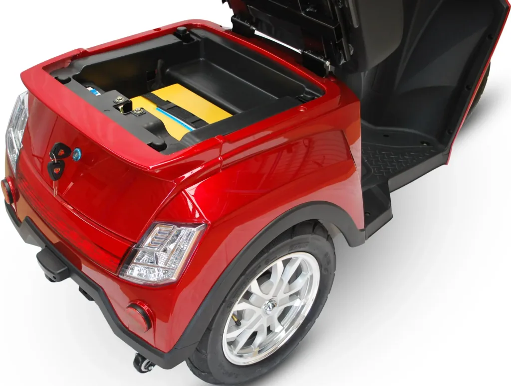 Elektromobil rot - herausnehmbarer Li-Io Akku 30 Ah - 25 km/h - 1000 Watt Seniorenmobil