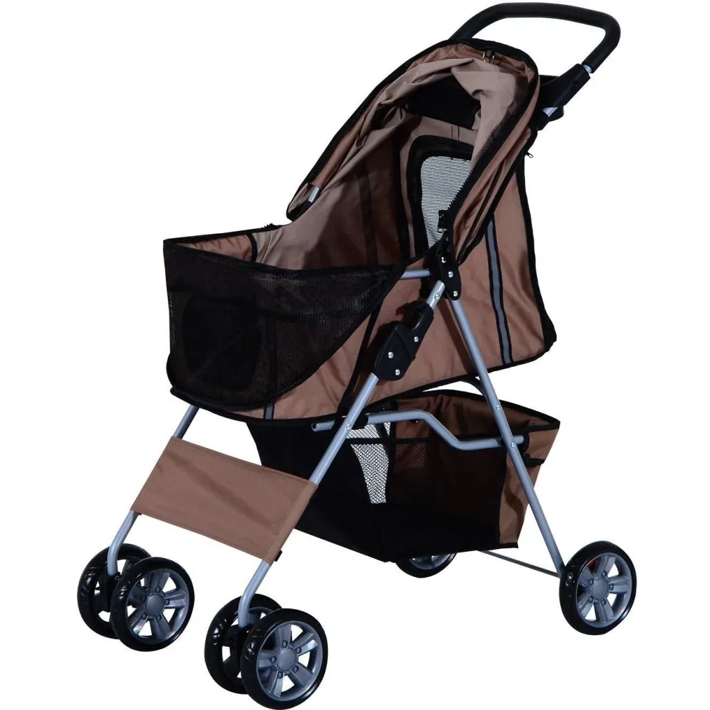 Hundewagen Hundebuggy Pet Stroller Kaffeebraun
