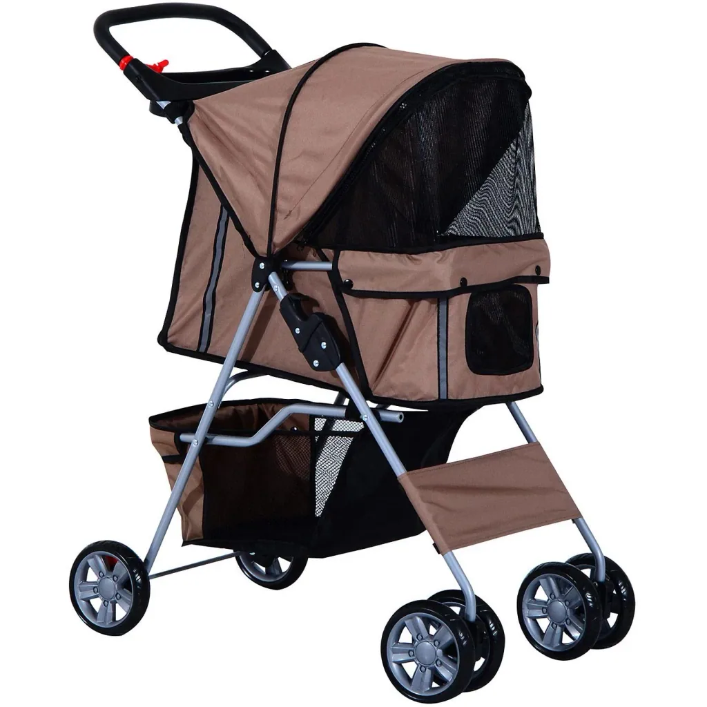 Hundewagen Hundebuggy Pet Stroller Kaffeebraun