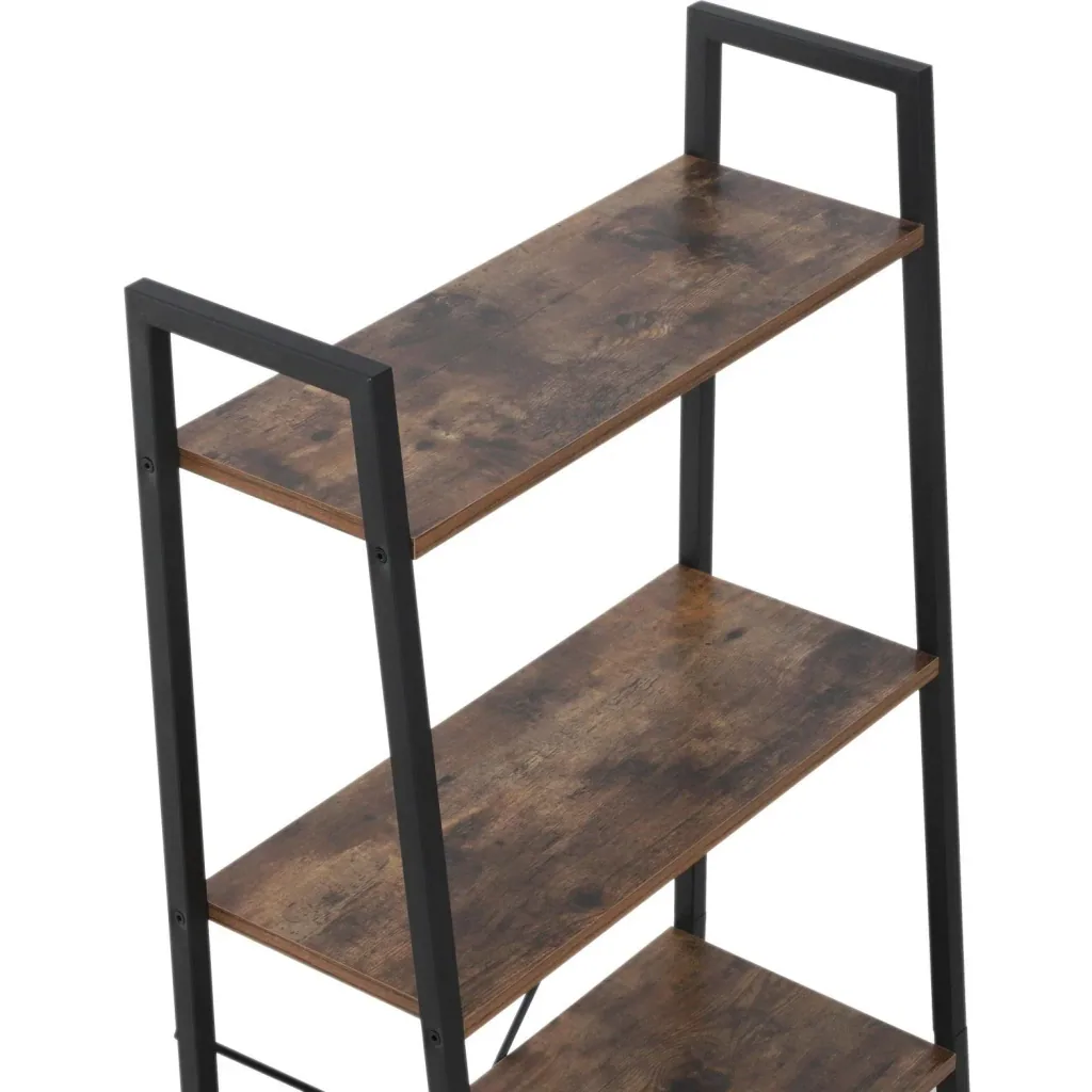 Standregal Leiterregal Stufenregal Bücherregal Blumenregal Holz Vintage 4 Fächer 60 x 35 x 145 cm
