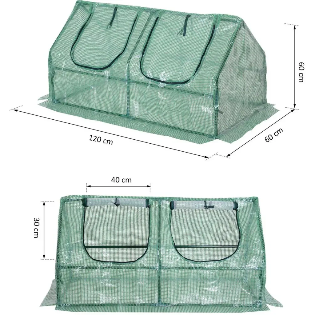 Gewächshaus Frühbeet grün transparent