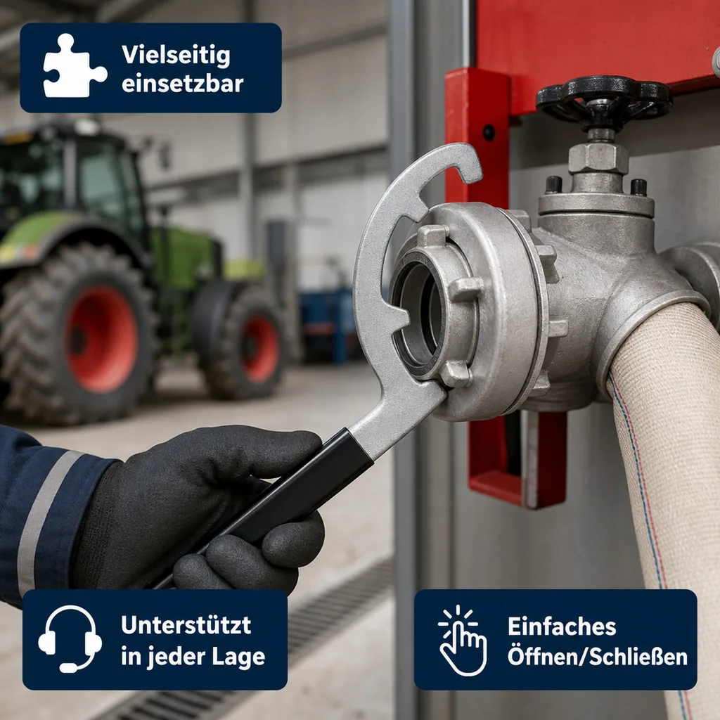 Storz Kupplungsschlüssel Stahl A/B/C, Feuerwehr Kupplungsschlüssel