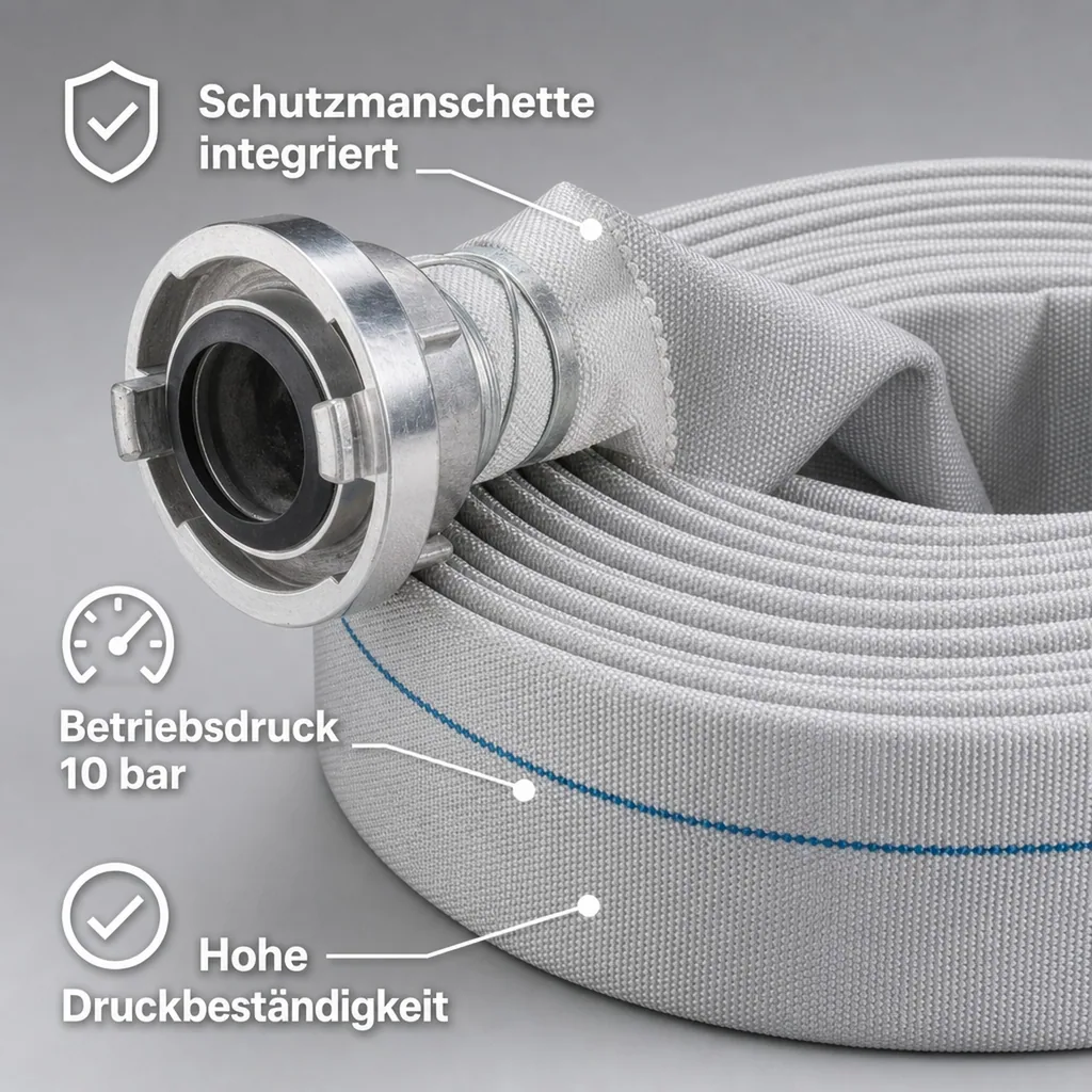 Industrieschlauch 30m, C/52 Druckschlauch, Bau- und Wasserleitung