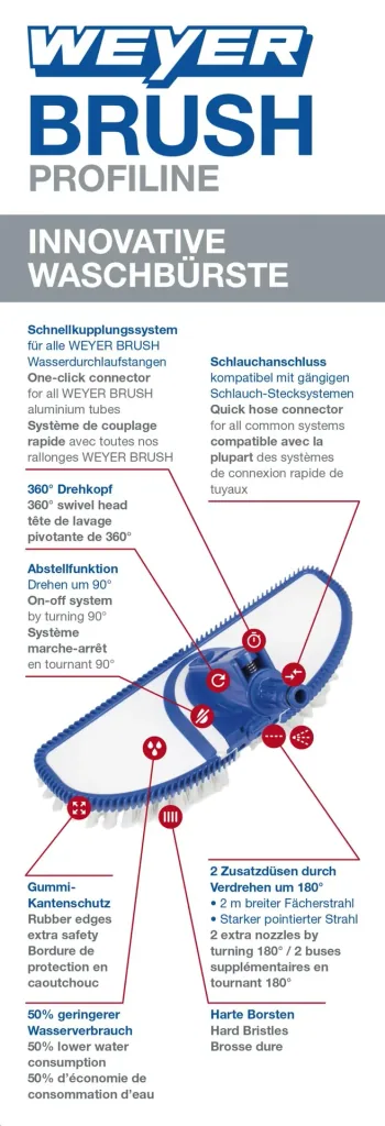 Waschbürste "WEYER BRUSH Profiline" - Hart