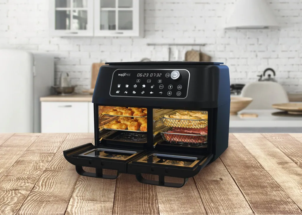 Heißluft-Fritteuse Doppelkammer 11 l, 2400 W