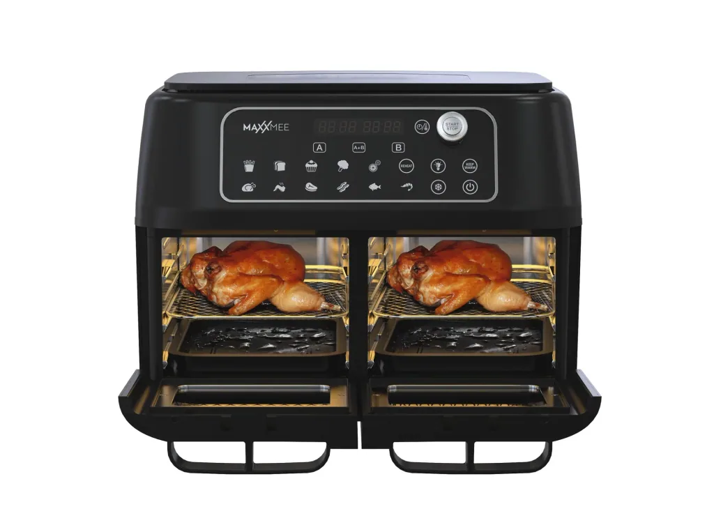 Heißluft-Fritteuse Doppelkammer 11 l, 2400 W