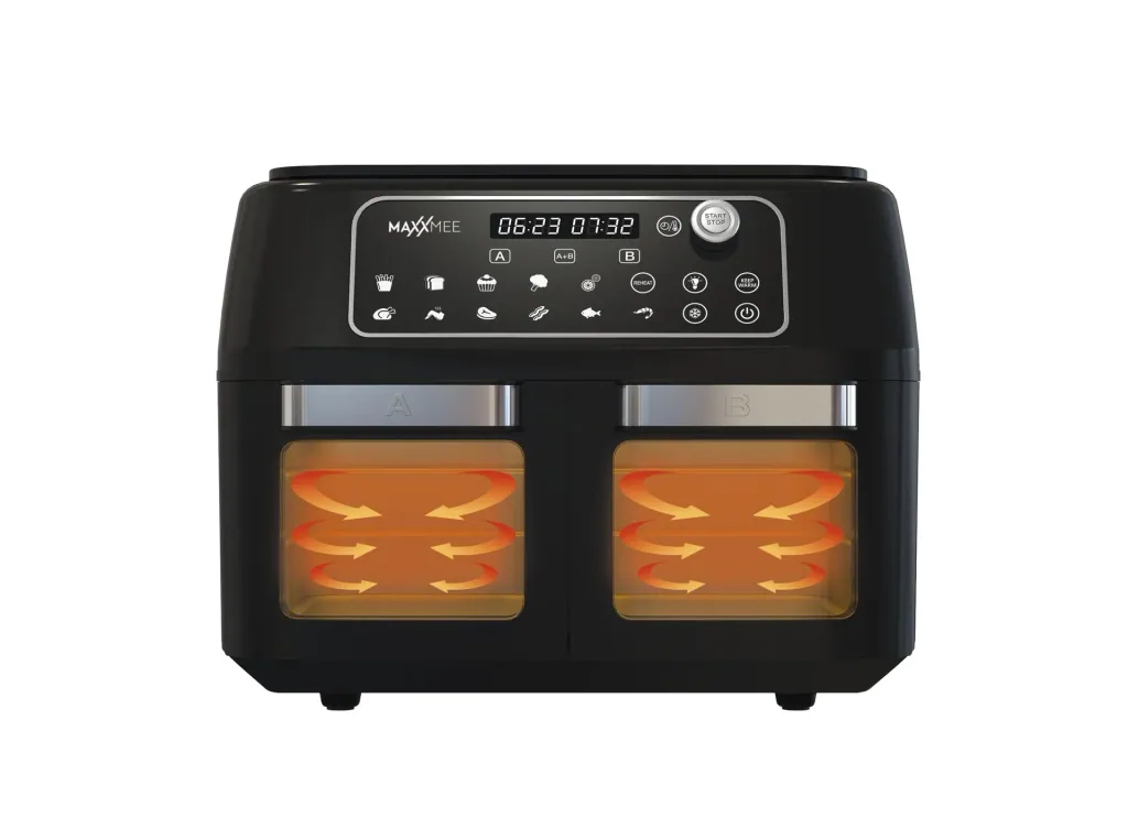 Heißluft-Fritteuse Doppelkammer 11 l, 2400 W