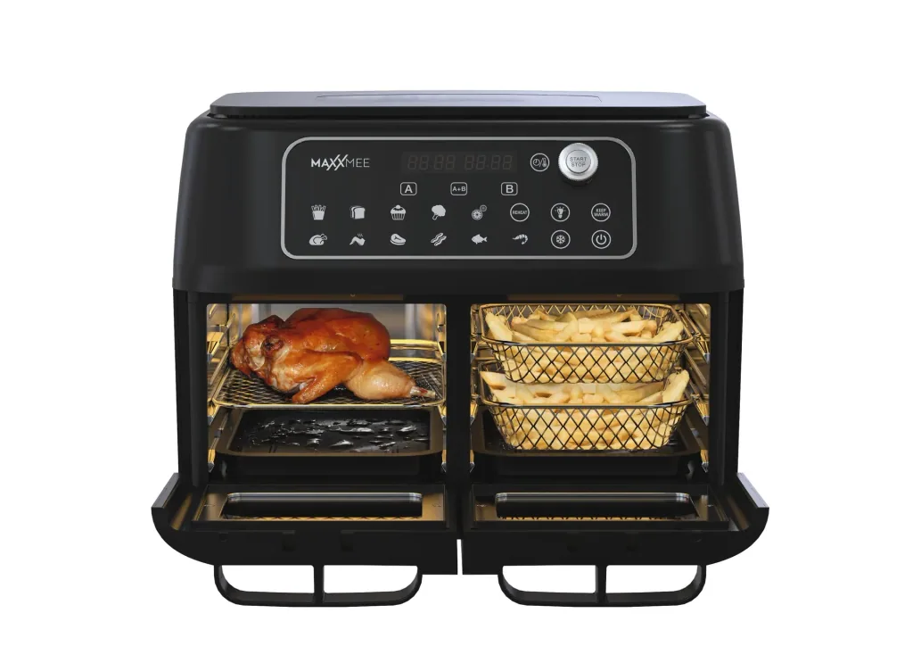 Heißluft-Fritteuse Doppelkammer 11 l, 2400 W