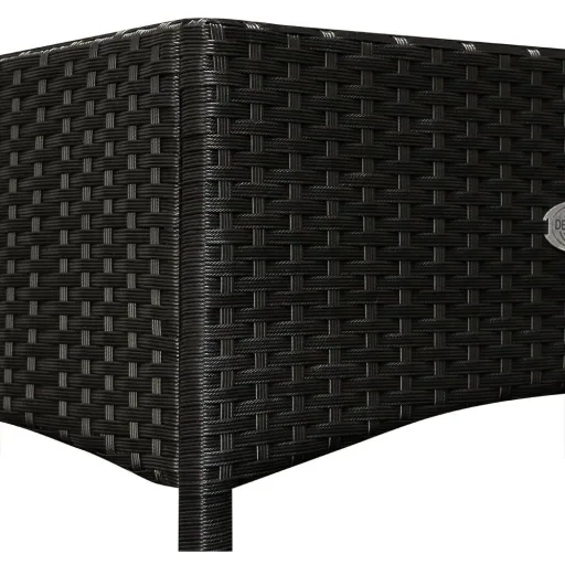 Polyrotan Beistelltisch Schwarz, 58 x 58 x 42 cm