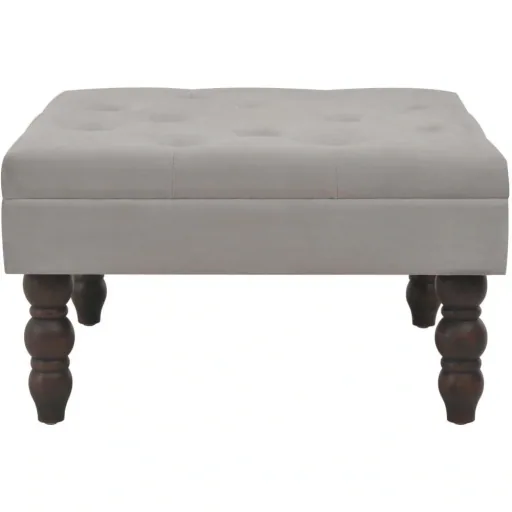 Hocker 60x60x36 cm Samt dunkelgrau