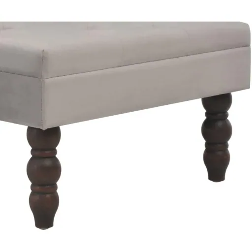 Hocker 60x60x36 cm Samt dunkelgrau