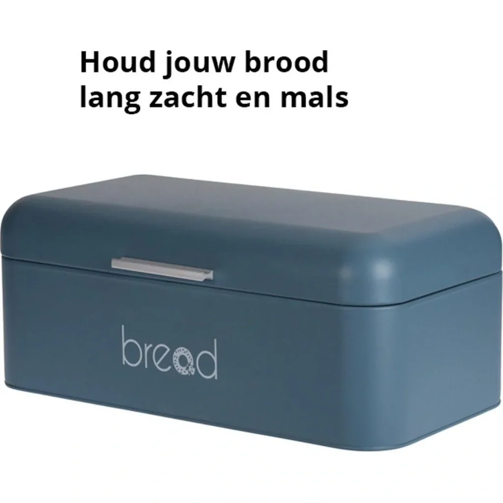 Broteimer - Metall - Blau 42x22x16cm