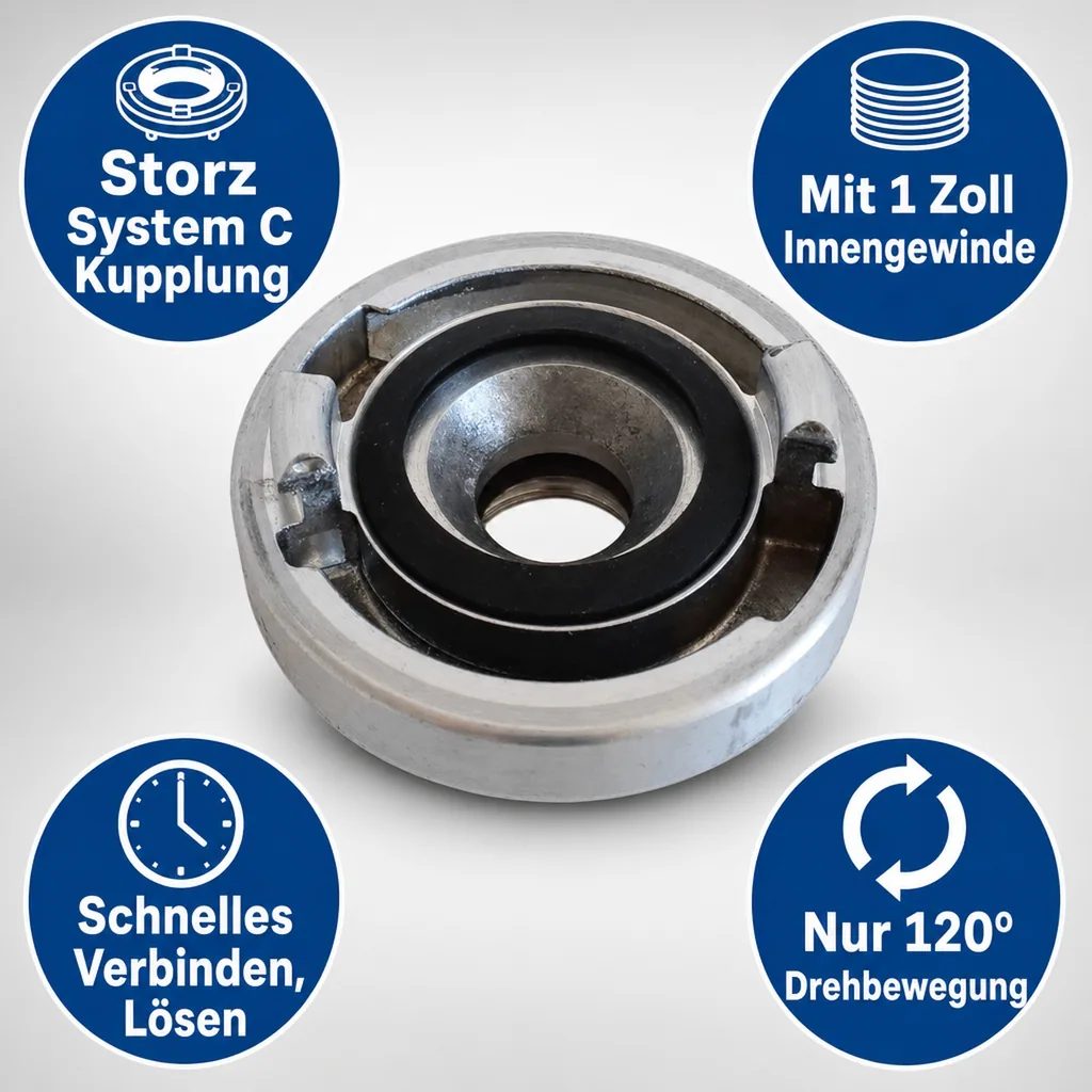 Storz System C Kupplung m. 1 "IG