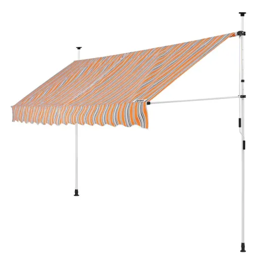 Klemmmarkise gelb/blau 400cm