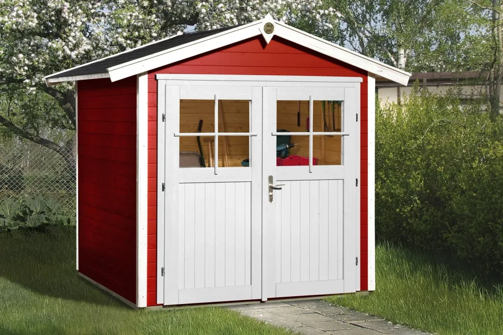 Blockbohlenhaus "Classic Color" (DT), Gr. 1, 21 mm, natur
