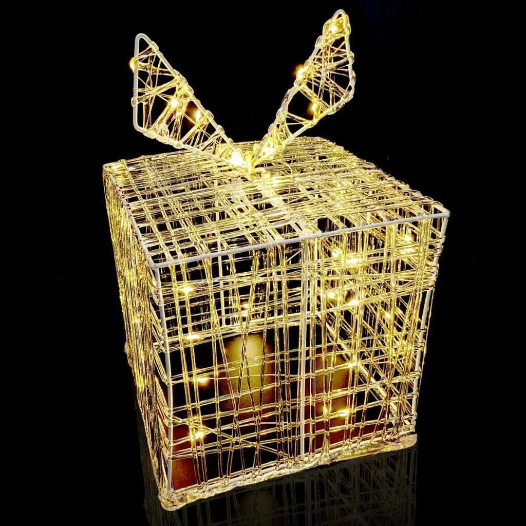 3 beleuchtete Geschenkboxen von 20 cm Höhe - 40 LED