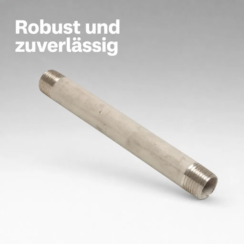 Edelstahl Rohrnippel, Gewindefitting, 3/4 Zoll AG, 60 mm, V4A