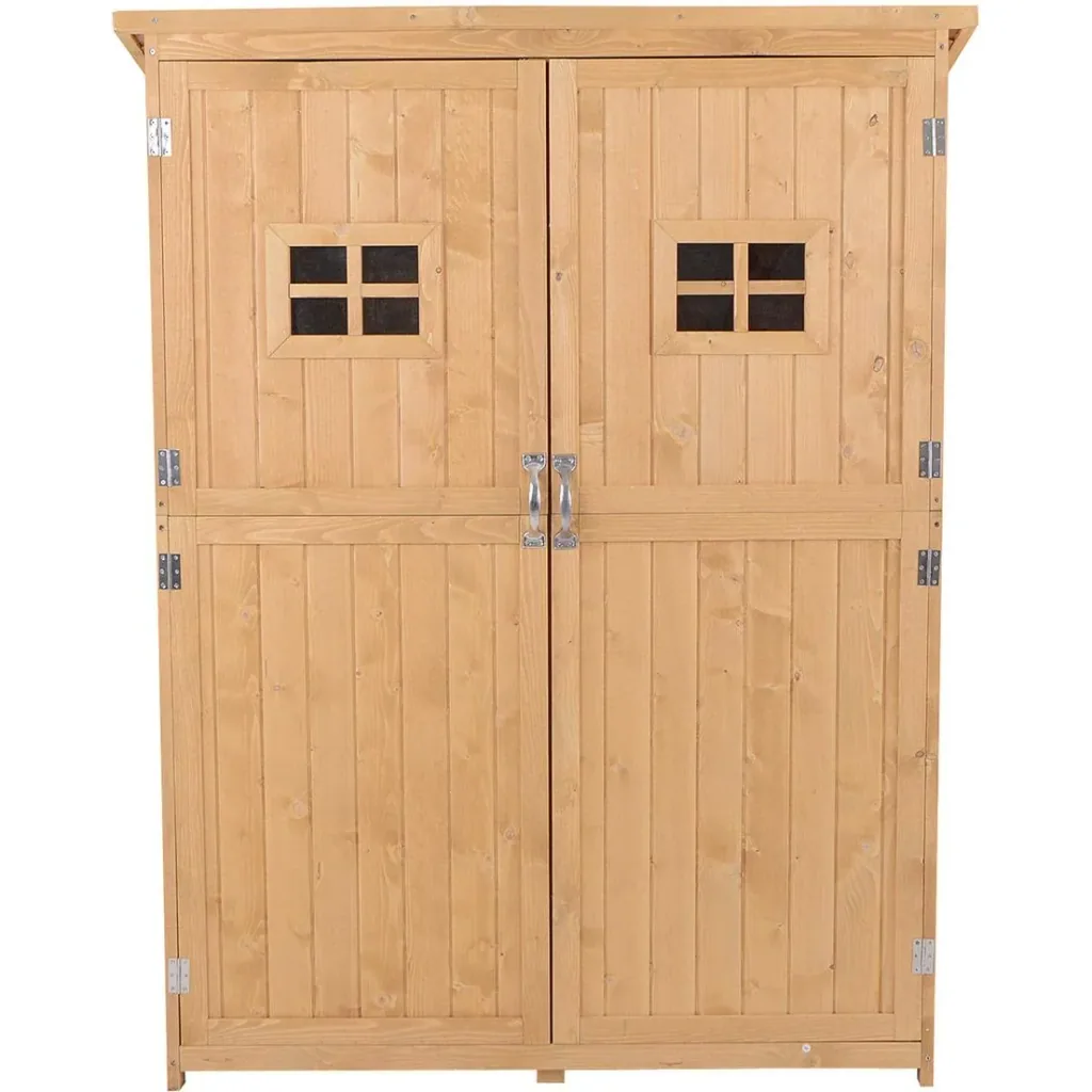 Geräteschuppen Gerätehaus Gerätehaus Natur 127,5x50x164cm