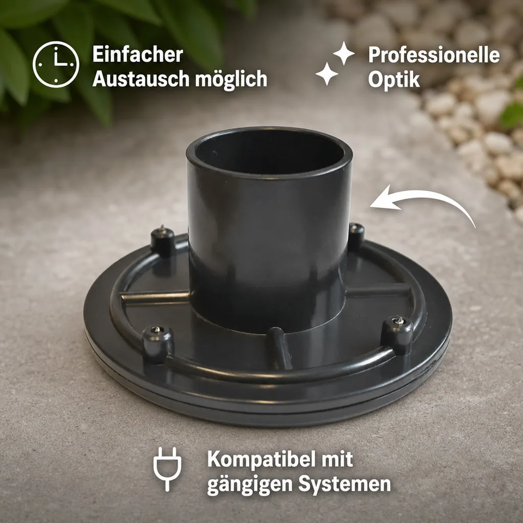 Folienflansch, Tankdurchführung, Teichfolie Durchführung, 40 mm
