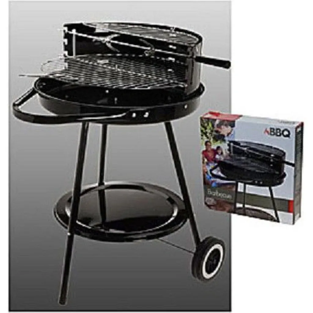 BBQ Holzkohlegrill - Grillfläche Ø 42 cm - Halb offen - Edelstahl