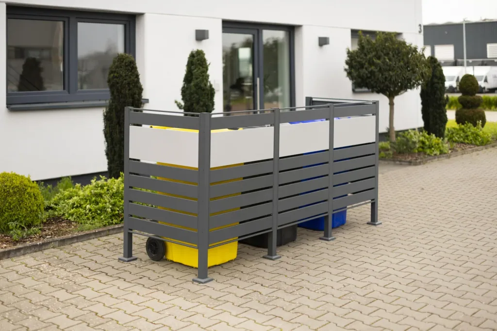 Mülltonnenverkleidung Planum 3er Box, 120 cm, anthrazit