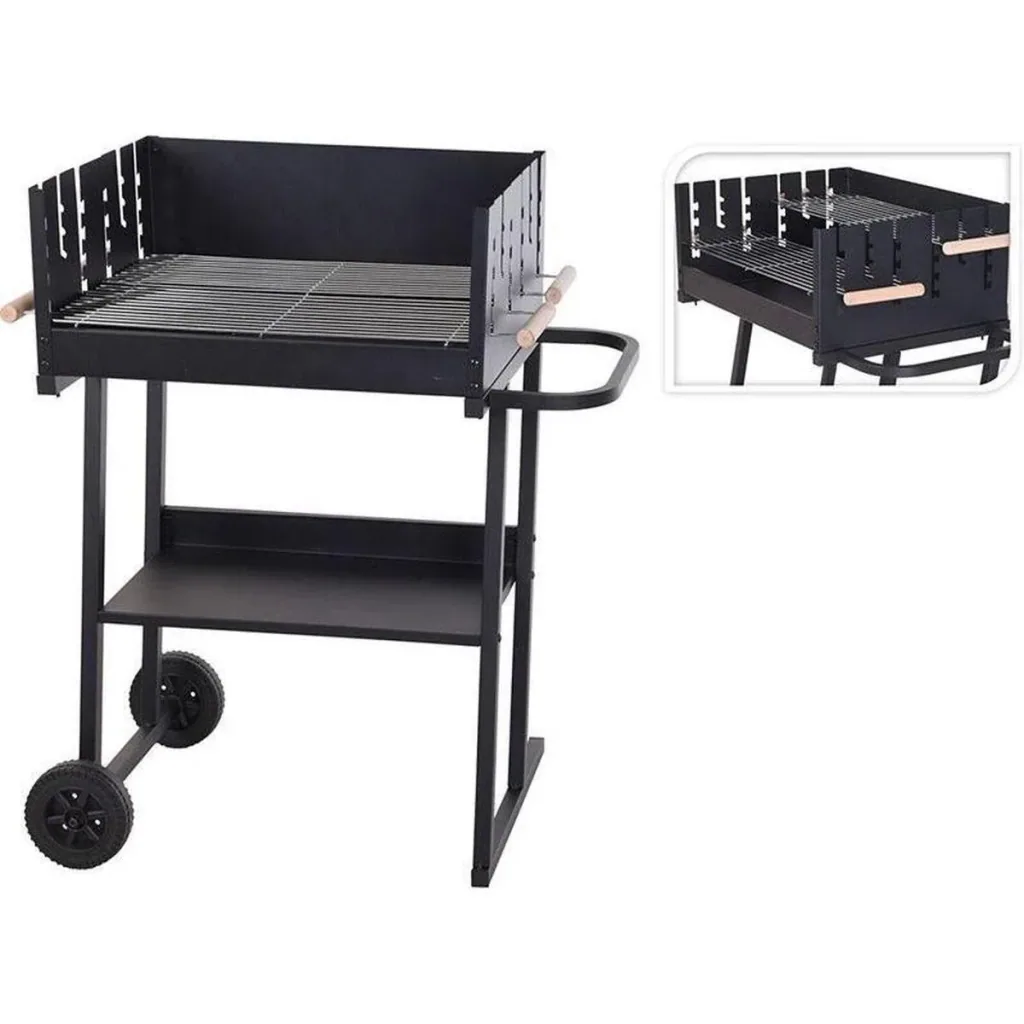 Vargan Holzkohlegrill - Grillfläche 76 x 34 cm - Grillrost höhenverstellbar