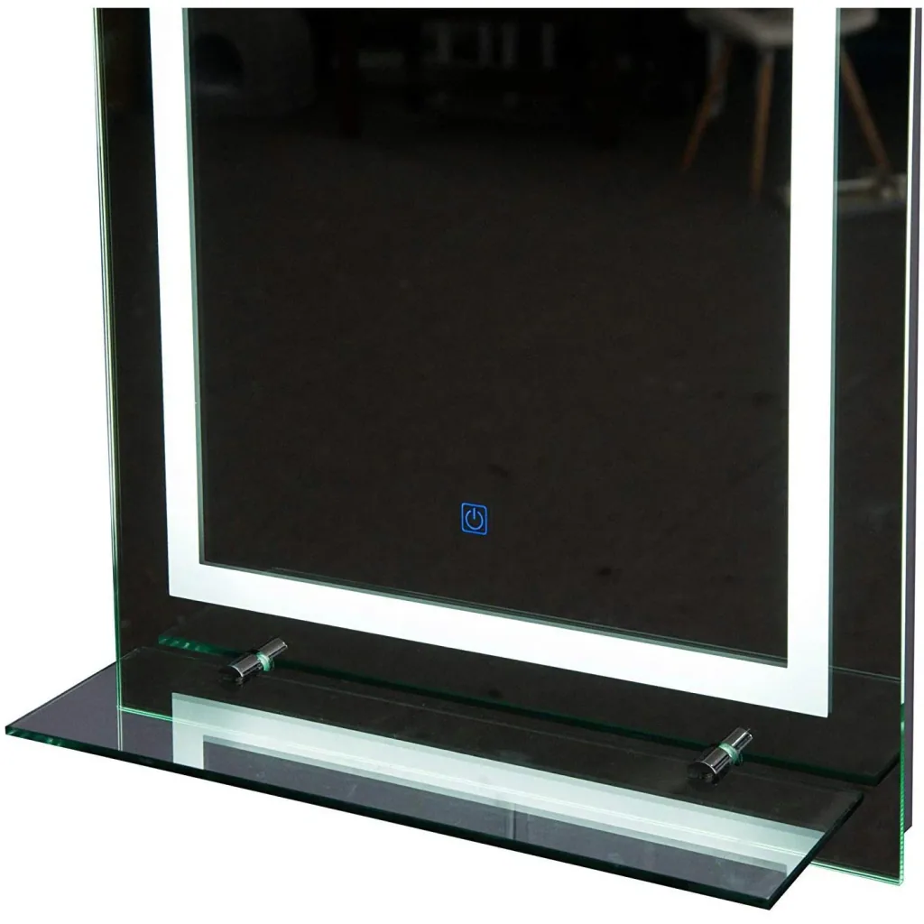 kleankin® LED Badspiegel Badezimmerspiegel Glas-Ablage 38W 70x50cm