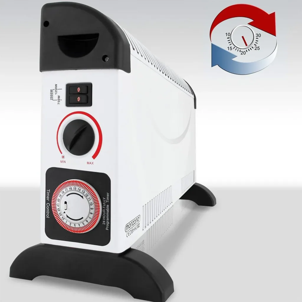 Heizung weiß 2000W inkl. Zeitschaltuhr