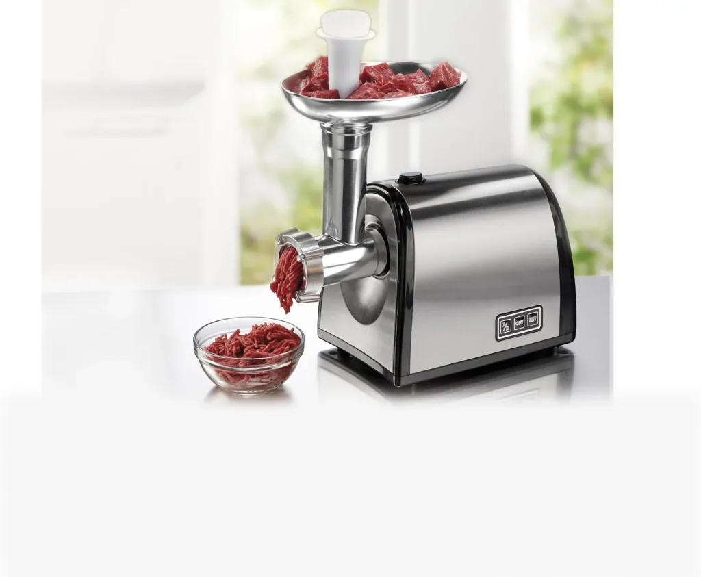 Edelstahl Fleischwolf mit Spritzgebäckvorsatz 1200 Watt