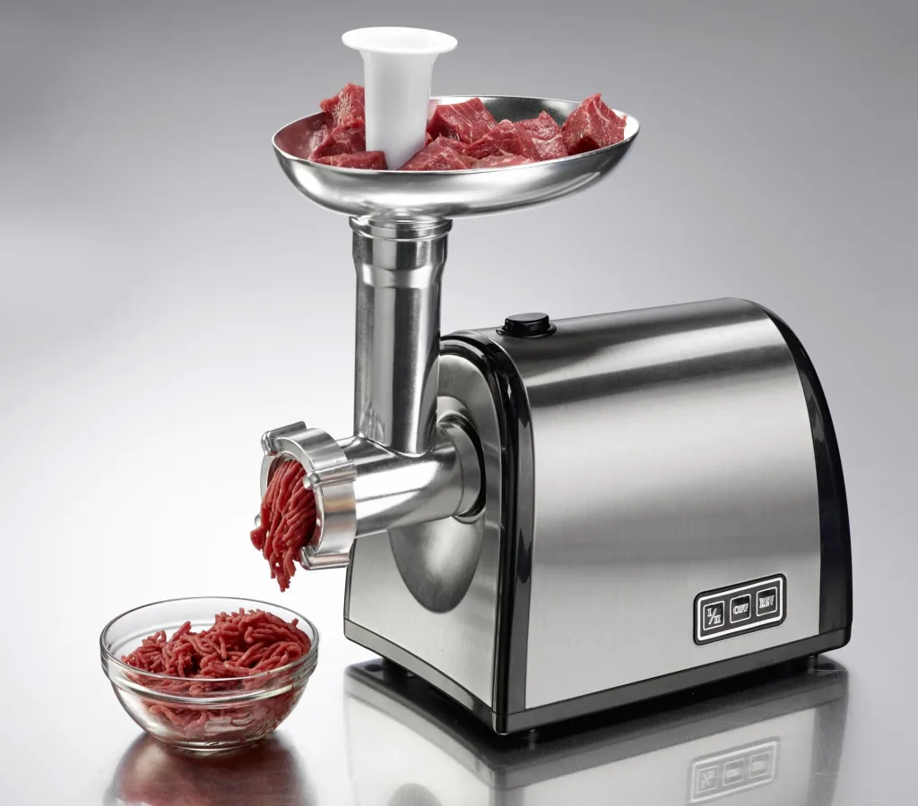Edelstahl Fleischwolf mit Spritzgebäckvorsatz 1200 Watt