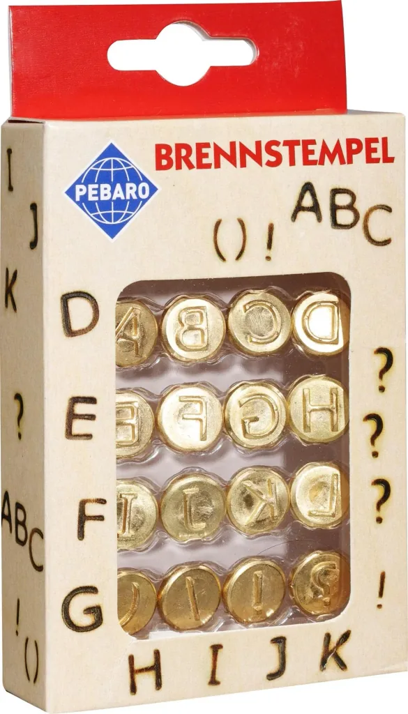 Brandmalstempel Set, Buchstaben A bis L