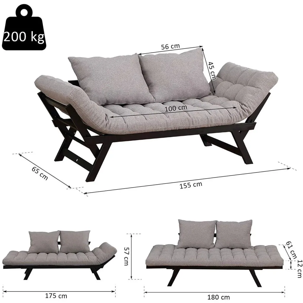 Klappsofa im 3-in-1-Design