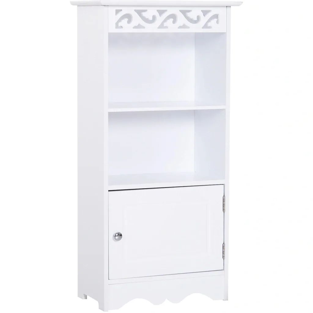Badschrank Wäscheschrank Küchenschrank Lagerschrank MDF Weiß 40 x 23 x 80 cm