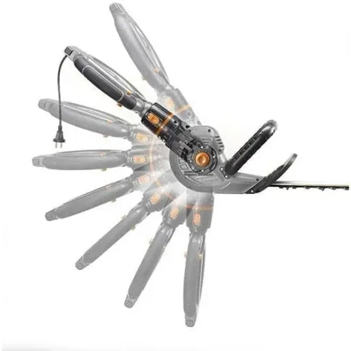MAXXGARDEN TELESKOP-HECKENSCHERE 140° SCHWENKBARER KOPF - 180° SCHWENKGRIFF 710W - 58,5 CM - 1700 U/MIN.