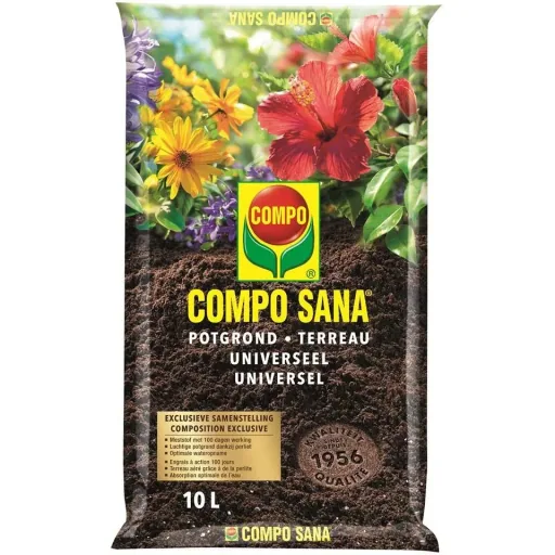 Sana 8 Stück 10L Blumenerde - Universal - 100 Tage Betrieb