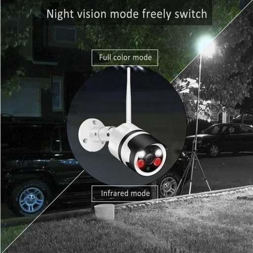 Full HD Smart WLAN IP Kamera mit spritzwassergeschütztem Metallgehäuse, Bewegungssensor, Nachtsicht