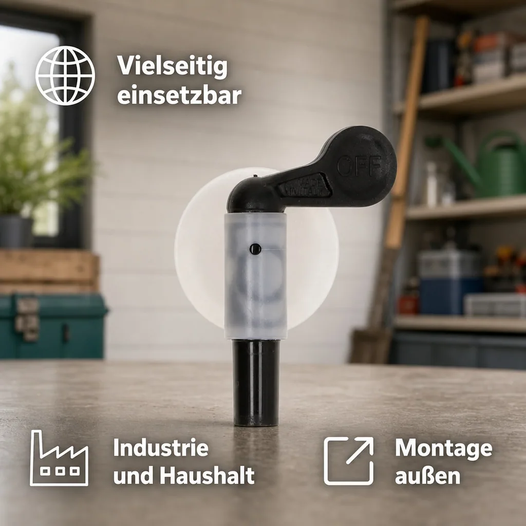 Ablasshahn für Kunststoffbehälter, PVC