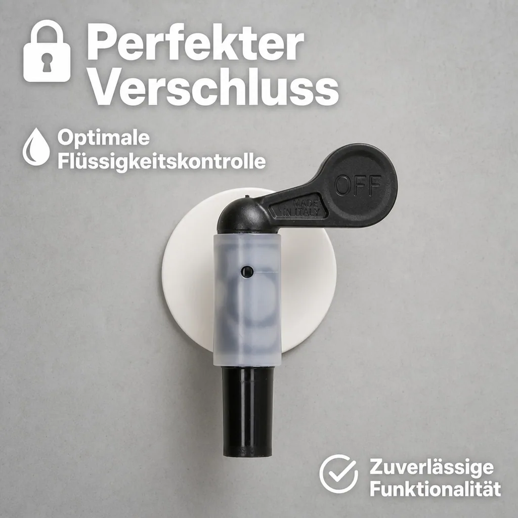 Ablasshahn für Kunststoffbehälter, PVC