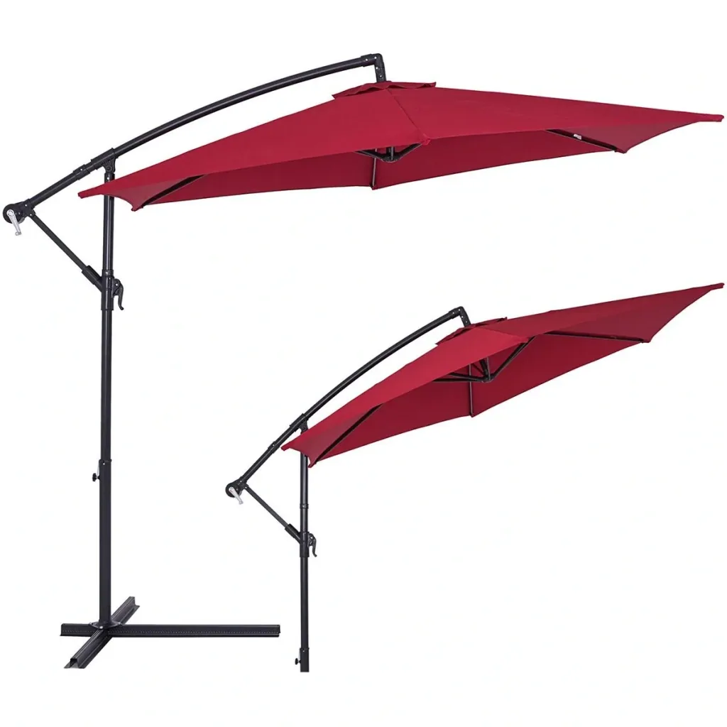 Sonnenschirm Aluminium Ø 300cm rot mit UV-Schutz 40+