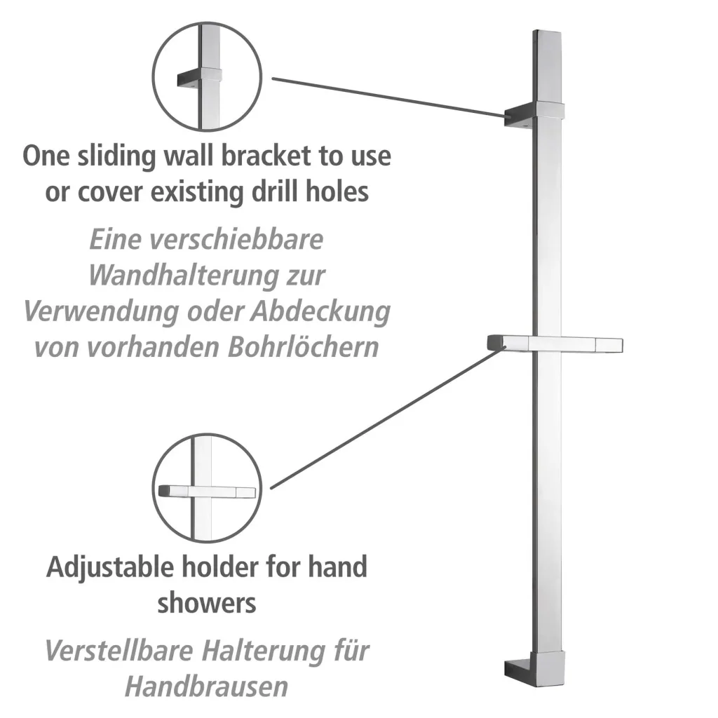 Duschstange Design Chrom, 68 cm