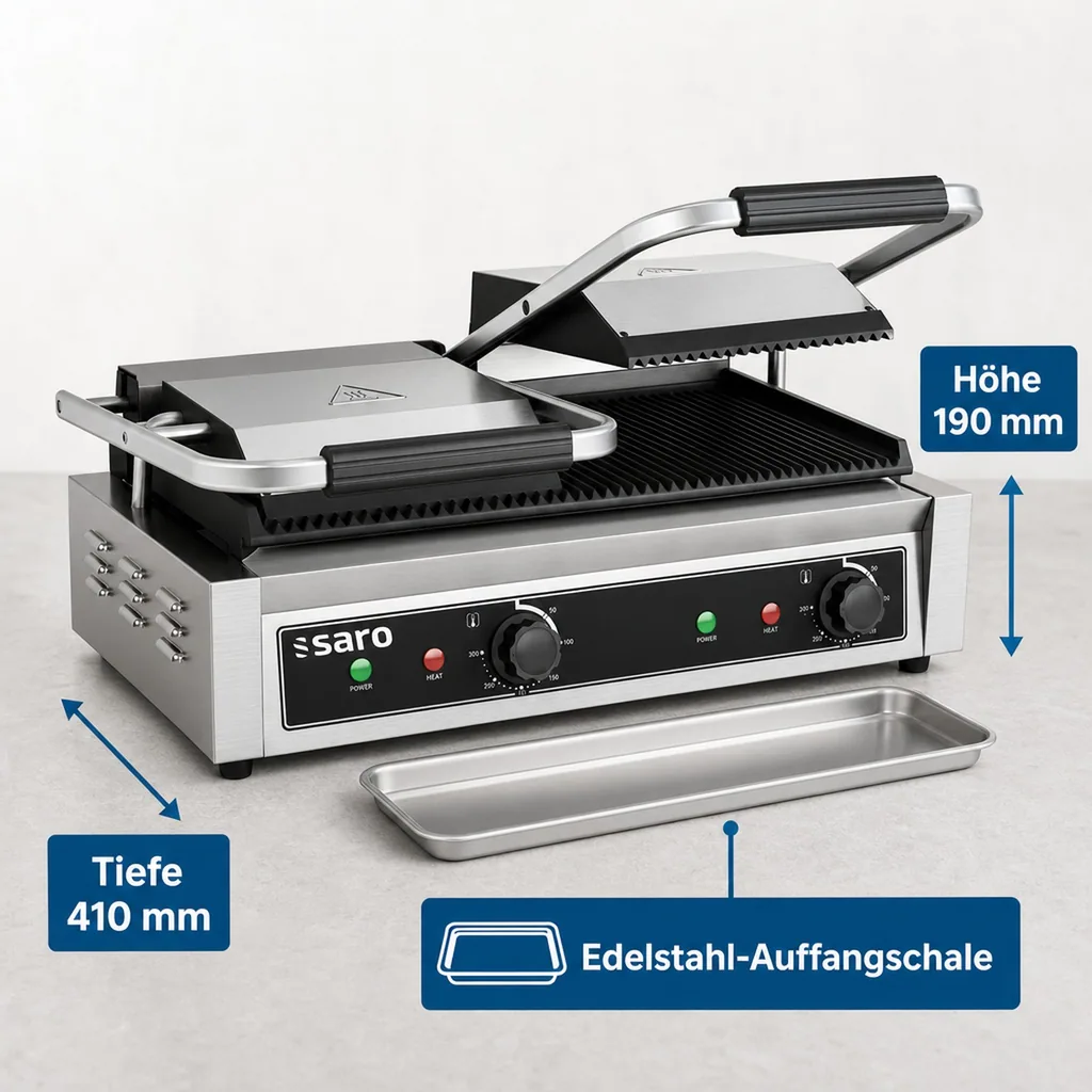 Kontaktgrill, Elektrogrill, Küchengrill Saro - Model PG 2
