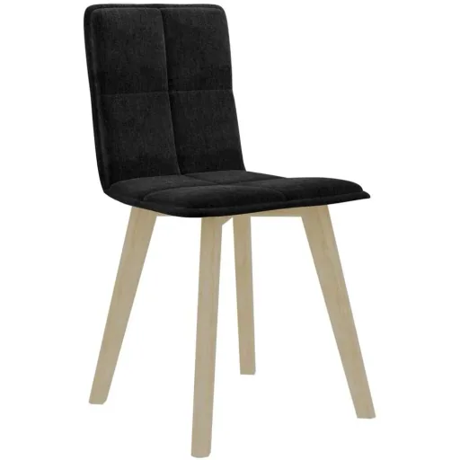 Esszimmerstühle 2 Stück Stoff schwarz