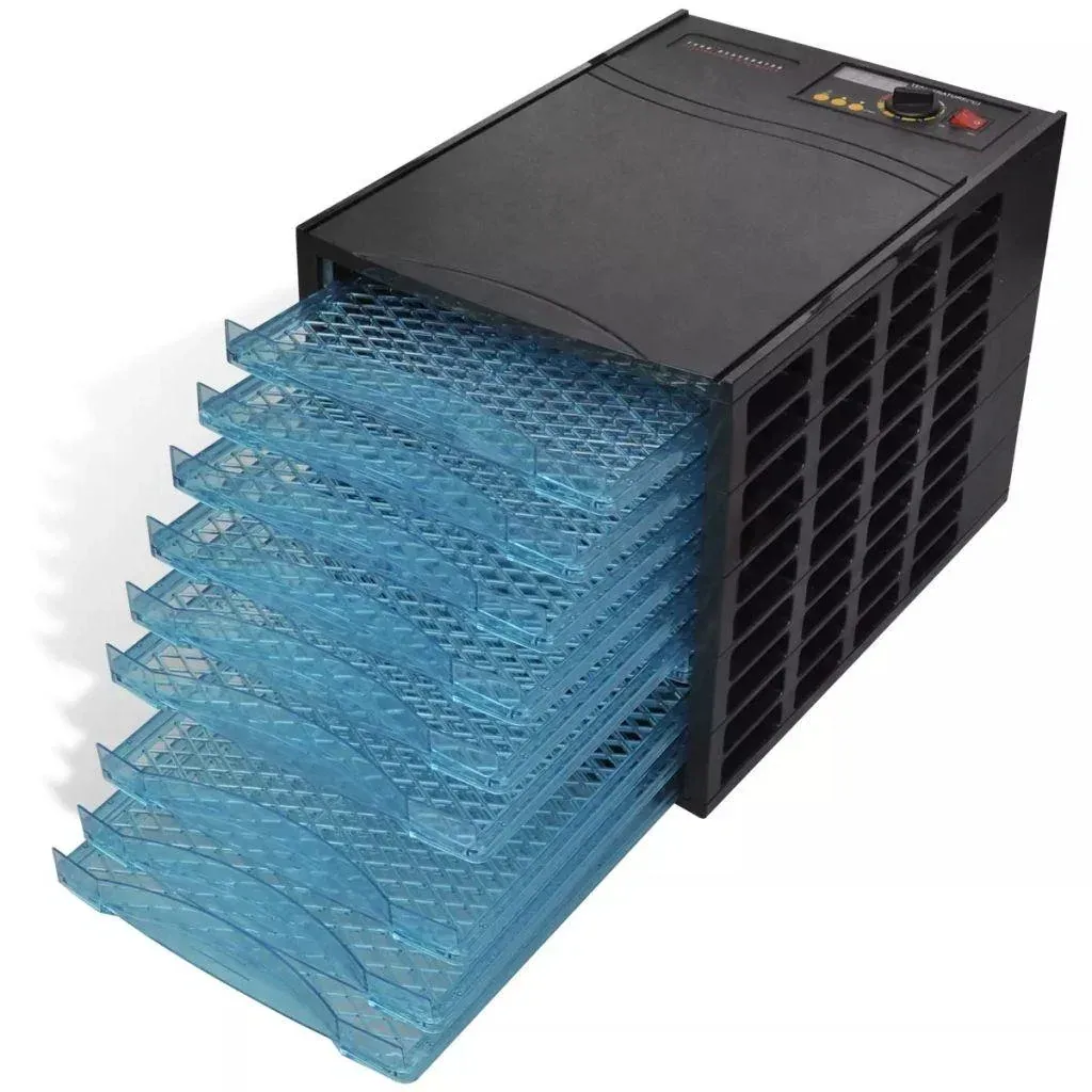 Speisetrockner mit 10 Tabletts quadratisch