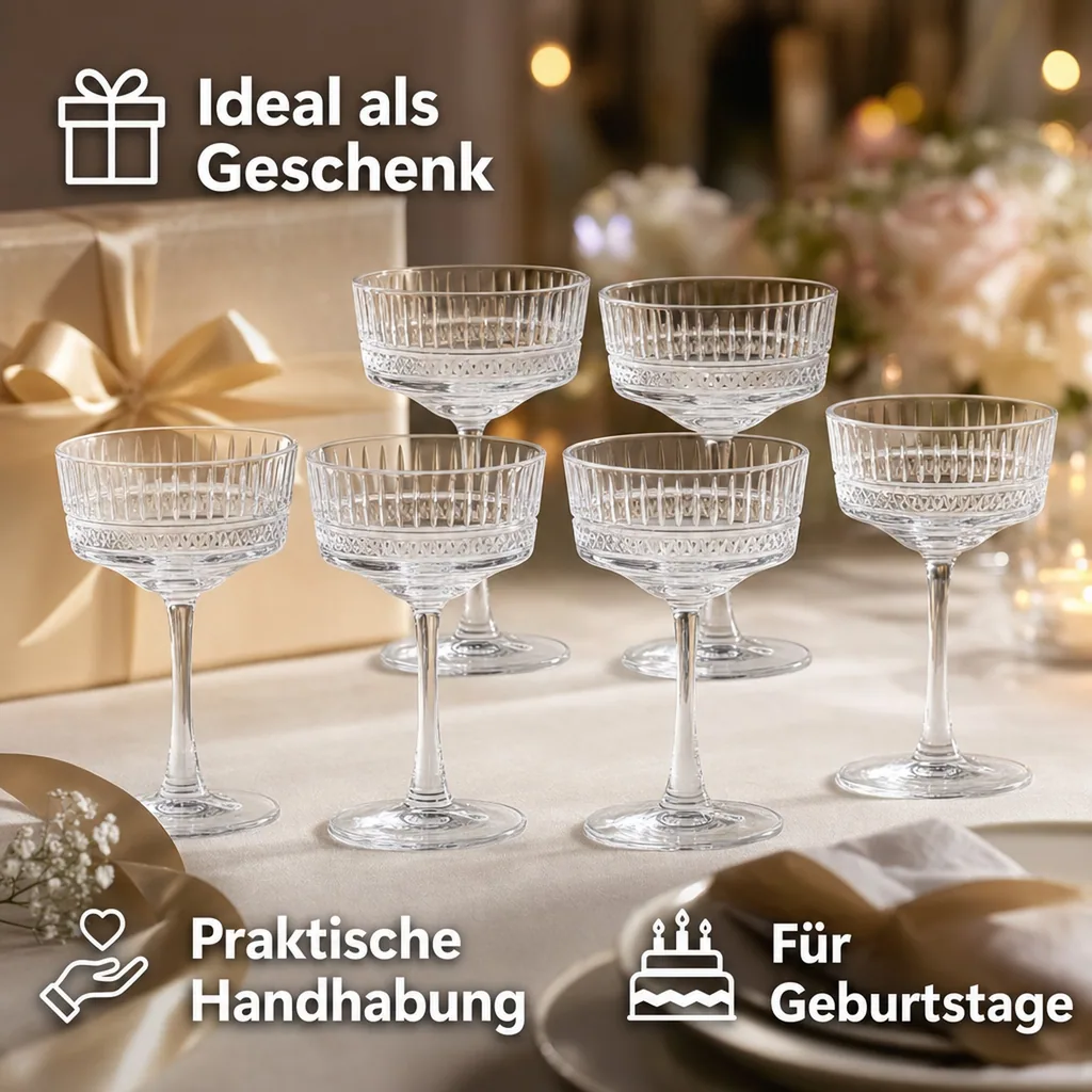 Champagnergläser, Sektgläser 6er-Set - Elysia, 260 ml