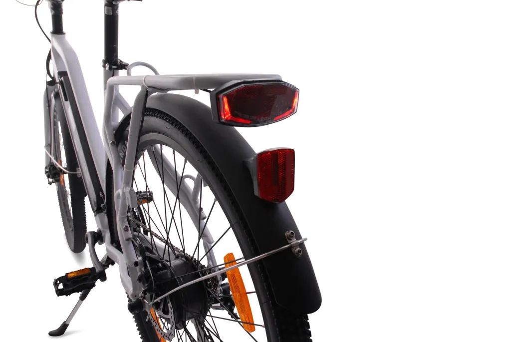 Damen Alu Elektro Trekking-Bike, 27,5 Zoll, Rahmenhöhe 44 cm, 21-Gang Kettenschaltung, weiß, " Voga Bianco "