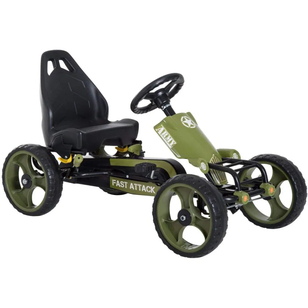 Tretauto Go Kart Tretfahrzeug ab 3 Jahre Grün 105 x 54 x 61cm