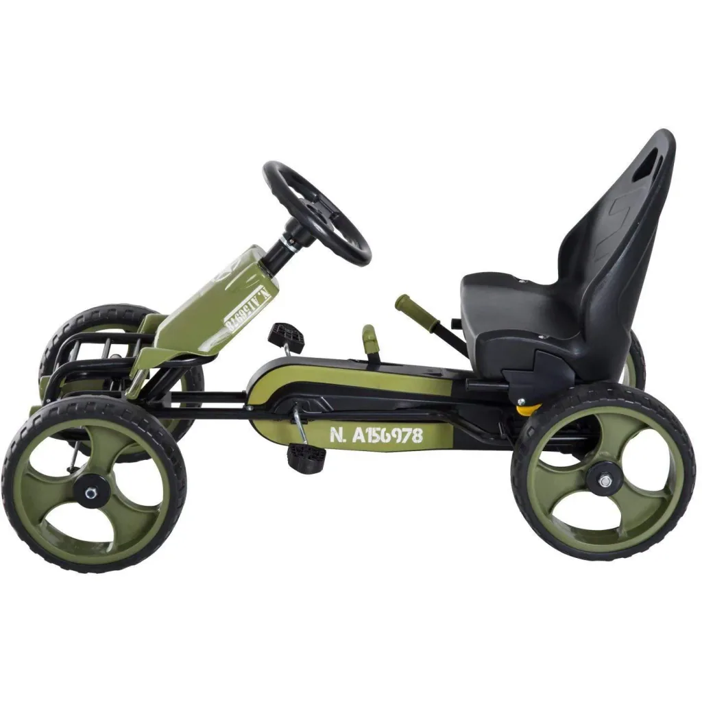 Tretauto Go Kart Tretfahrzeug ab 3 Jahre Grün 105 x 54 x 61cm