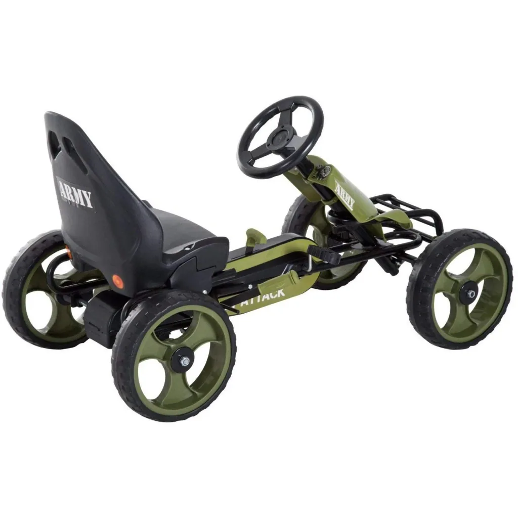 Tretauto Go Kart Tretfahrzeug ab 3 Jahre Grün 105 x 54 x 61cm