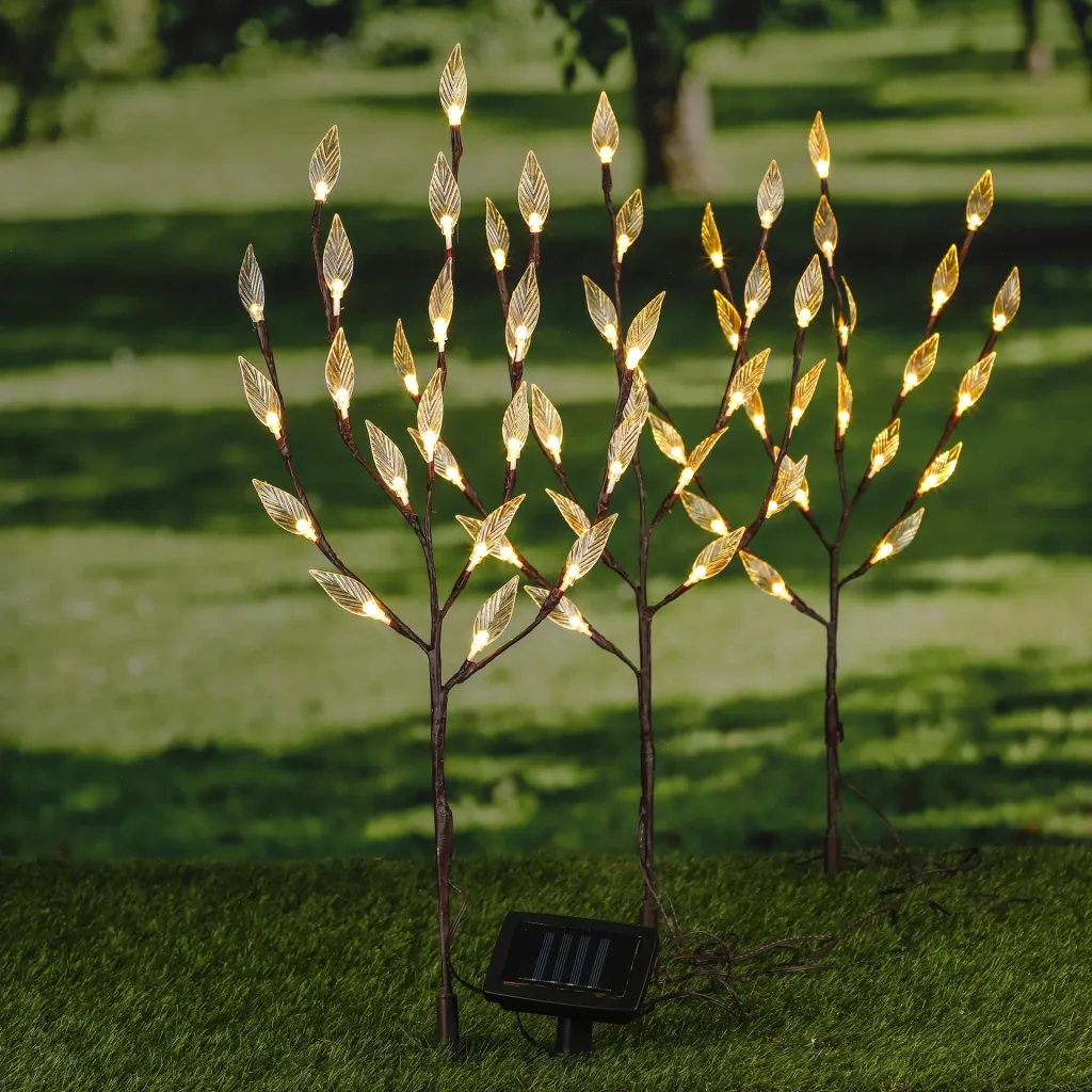LED Solar-Strauch 3er Set
